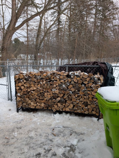 Firewood stacked and ready for winter